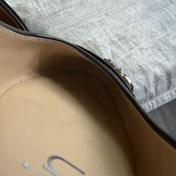 Calvin Klein Brown Lisa Ballet Flats Size 9 Monogram CK Print Faux Leather - Picture 15 of 16